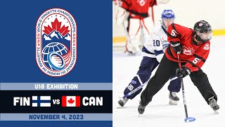 2023 World Ringette World Championships ⭕ U18 Exhibition Canada White vs Finland Nov 4 2023 [upl. by Jeffy]