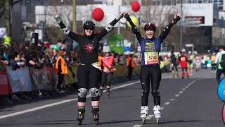 Berliner Halbmarathon Inlineskating Zieleinlauf [upl. by Eramat]