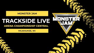 Monster Jam Trackside LIVE Milwaukee WI  Fiserv Forum [upl. by Zetrauq]