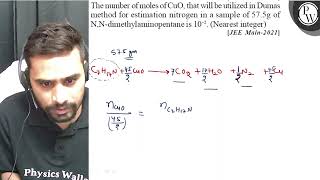 The number of moles of \ \mathrmCuO \ that will be utilized in Dumas method for estimation [upl. by Mackoff377]