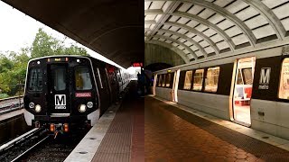 WMATA Metrorail  Fort Totten Station  Red Green amp Yellow Lines [upl. by Dode]