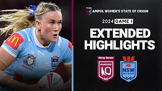 State of Origin 2024  Maroons v Sky Blues  Extended Match Highlights  Game 1 [upl. by Neddy405]