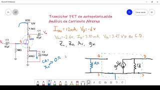 FET en autopolarización ejercicio en CA [upl. by Gabby]