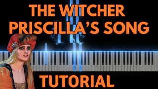 Priscillas Song  The Witcher  Accompaniment Version Piano Tutorial [upl. by Bette]