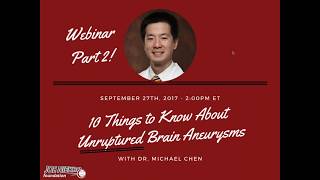 10 Things to Know About Unruptured Brain Aneurysms [upl. by Belden445]