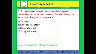 Analytical Chemistry  Model Exit Exam Questions for Chemistry Exit Exam [upl. by Dowlen]