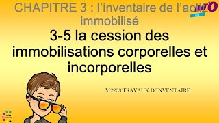 Cours de comptabilité financière  la cession dimmobilisations corporelles et incorporelles [upl. by Enaywd]