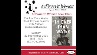 Thicker Than Water Book Review Session [upl. by Freedman]