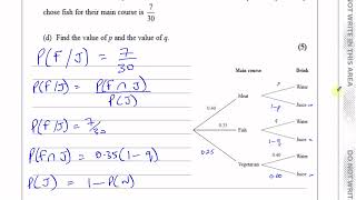 WST0101 Edexcel IAL S1 Jun 2020 Q2 Probability [upl. by Oirasan]