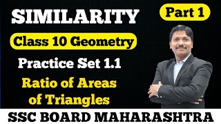 Similarity Practice Set 11 Geometry 10th Class  SSC board Maharashtra  Dinesh Sir [upl. by Muffin67]