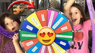 MYSTERY WHEEL OF SLIME CHALLENGE  LA ROUE DU SLIME CHALLENGE  Lévanah amp Family [upl. by Elinore]