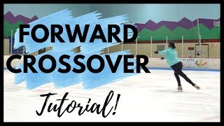 HOW TO ICE SKATE Forward Crossover Skating Tutorial [upl. by Ehr]