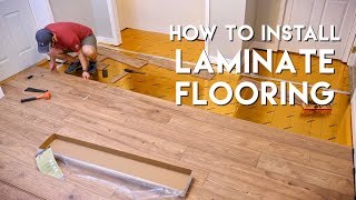 Installing Laminate Flooring For The First Time  Home Renovation [upl. by Lanza]