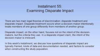 Examining Disparate Impact [upl. by Itnahsa]