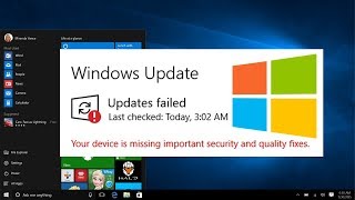 Your device is missing important security and quality fixes  How to fix Windows 10 update errors [upl. by Anavlys95]