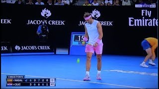 R NADAL VS M CILIC  Australia Open 2018  Quarter Final [upl. by Oswell]