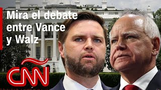 Debate de candidatos a la vicepresidencia entre JD Vance y Tim Walz  Elecciones en EEUU 2024 [upl. by Rexanne]