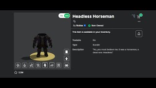 Buying Headless Horseman Roblox made me toxic [upl. by Crista460]