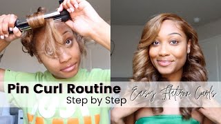 How to Pin Curl StepbyStep Routine  Flatiron Curl Technique [upl. by Averir]