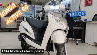 Honda Activa 6G 125CC  2024 Model  Full Detailed Review [upl. by Ayra]