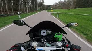 POV Kawasaki Zx6r 2009  Raw Onboard  Stock Exhaust [upl. by Nicoli]