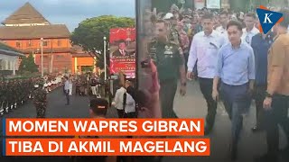 Momen Wapres Gibran Tiba di Akmil Magelang Turun dari Mobil Langsung Sapa Warga [upl. by Anialeh88]