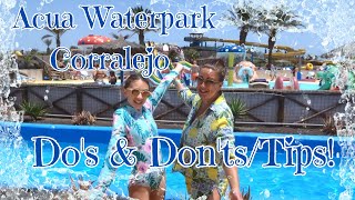 FuerteventuraCorralejoAcua Waterpark  Top Tips [upl. by Aliuqehs]