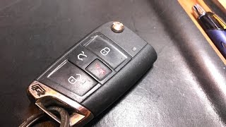 HowTo Replace Key Battery on Volkswagen MK7 Golf  GTI FOB [upl. by Llorrad]