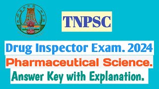 Drug Inspector Exam 2024  Key Answer with Explanation  MCQs from Pharmacology [upl. by Eural748]