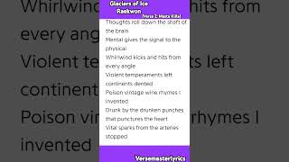 Glaciers of Ice Raekwon Verse 2 Masta Killa hiphop rap music lyrics Verse [upl. by Ridan]