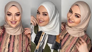 Hazır Eşarp Bağlama Çok Çok Pratik Üst Düzey Kalitede Likralı Türk Penyesi  Turkish Hijab Tutorial [upl. by Deyes]