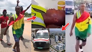 Man Walking From Techiman To Accra Collapses  FULL STORY [upl. by Rolyat301]