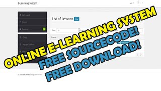 Online ELearning System using PHPMySQLi  Free Source Code Download [upl. by Nekcarb]