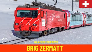 Cab Ride Glacier Express BrigZermatt MatterhornGotthardBahn Switzerland train drivers view 4K [upl. by Latreshia]