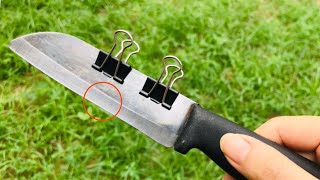 Easy Way To Sharpen A Knife Like A Razor Sharp  Amazing Idea  Win Tips [upl. by Lynne]