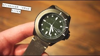 Spinnaker Spence Drab 200M Dive Watch Review [upl. by Aker]