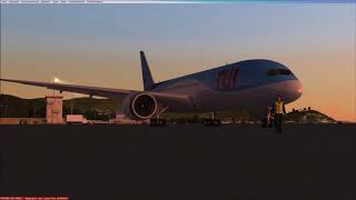 FSX Boeing 787 dreamliner TUI departure from St Marteen [upl. by Aneahs]