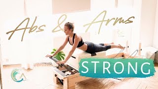 Intermediate Upper body amp Abs PILATES REFORMER WORKOUT [upl. by Rickart]