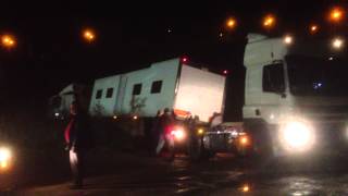 Film crew lorry stuck on embankment [upl. by Tryck]