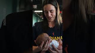 Caitlin Clark Signs A Baby  10 News First [upl. by Hcaz]