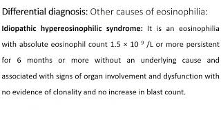 Myeloid lymphoid neoplasms with eosinophilia and gene earrangement [upl. by Inva]