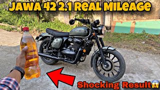 Jawa 42 21 Mileage Test 2024  Shocking Results 😱 [upl. by Herzen200]