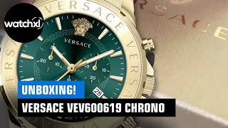 Unboxing Versace VEV600619 Chrono  setting the Chronograph [upl. by Fawnia]