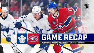 Maple Leafs  Canadiens 46  NHL Highlights 2024 [upl. by Eelanej]