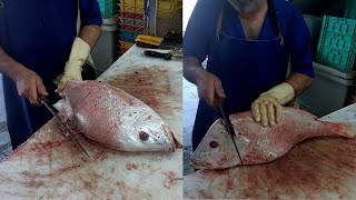 Amazing Skills Red Snapper Fillet  How To Clean Fish [upl. by Elleinwad]