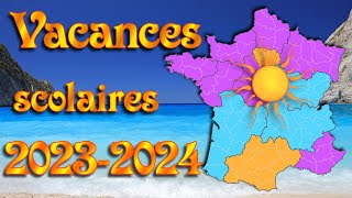 Calendrier des vacances scolaires 2023 2024 vf calendrier officiel [upl. by Anerok225]