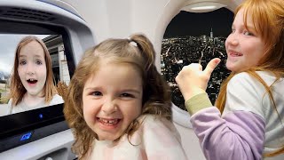 CRAZY TRAVEL DAY with our FAMiLY our First Time visiting NYC with Adley Navey amp Niko fun vacation [upl. by Einaj]