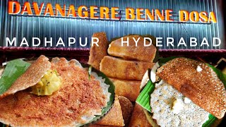 Davangere Benne Dosa in Madhapur Hyderabad  వెన్న దోస in హైదరాబాద్ [upl. by Larok]