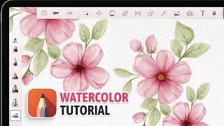 Autodesk Sketchbook Watercolour Tutorial  Using FREE Brushes  Create Paper Texture [upl. by Devi]