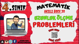 4SINIF UZUNLUK ÖLÇME PROBLEMLERİ AKILLI ÖDEV 20 [upl. by Nickelsen719]